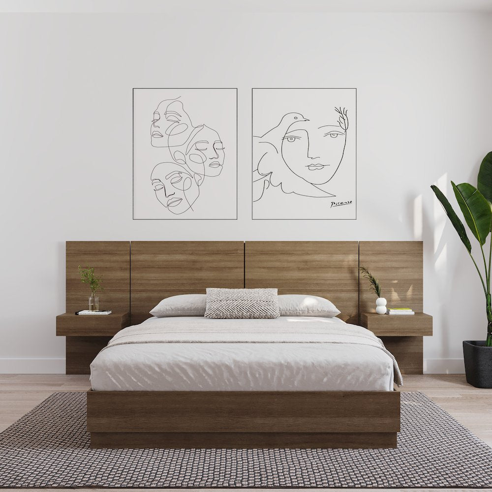 Milano Floating Nightstand Extension Panel Set of 2