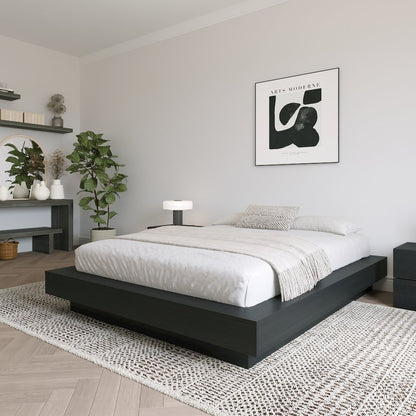 Marconi Platform Bed Frame In Black Karisma