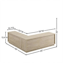 Blonde Oak Nightstands, Set of 2 with Modern Design