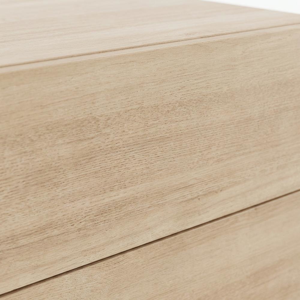 Brown Modern Nightstand with 2 Drawers and Laminated Finish