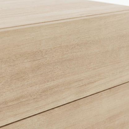 Brown Modern Nightstand with 2 Drawers and Laminated Finish