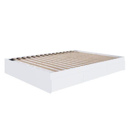 3-Drawer Storage Bed Frame, Full|White