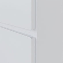 White Nightstand with One Drawer and Folding Door for Modern Bedroom Storage