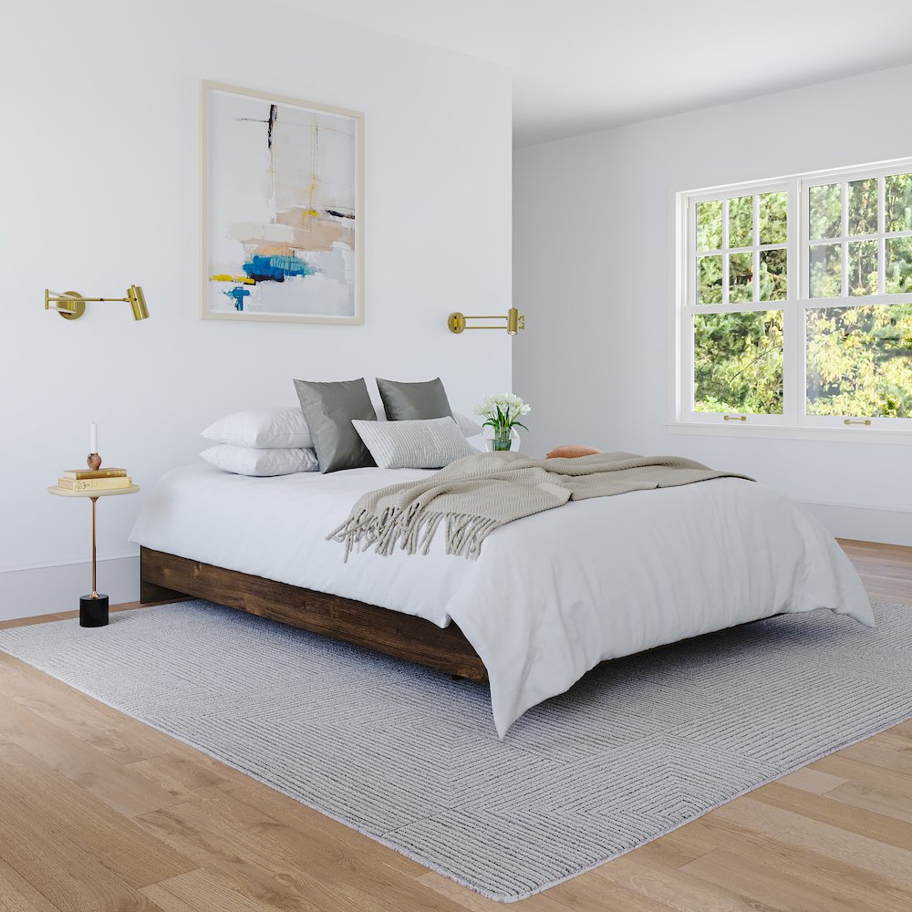 Platform Bed Frame, Full|Truffle