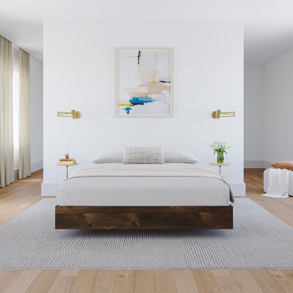 Platform Bed Frame, Full|Truffle