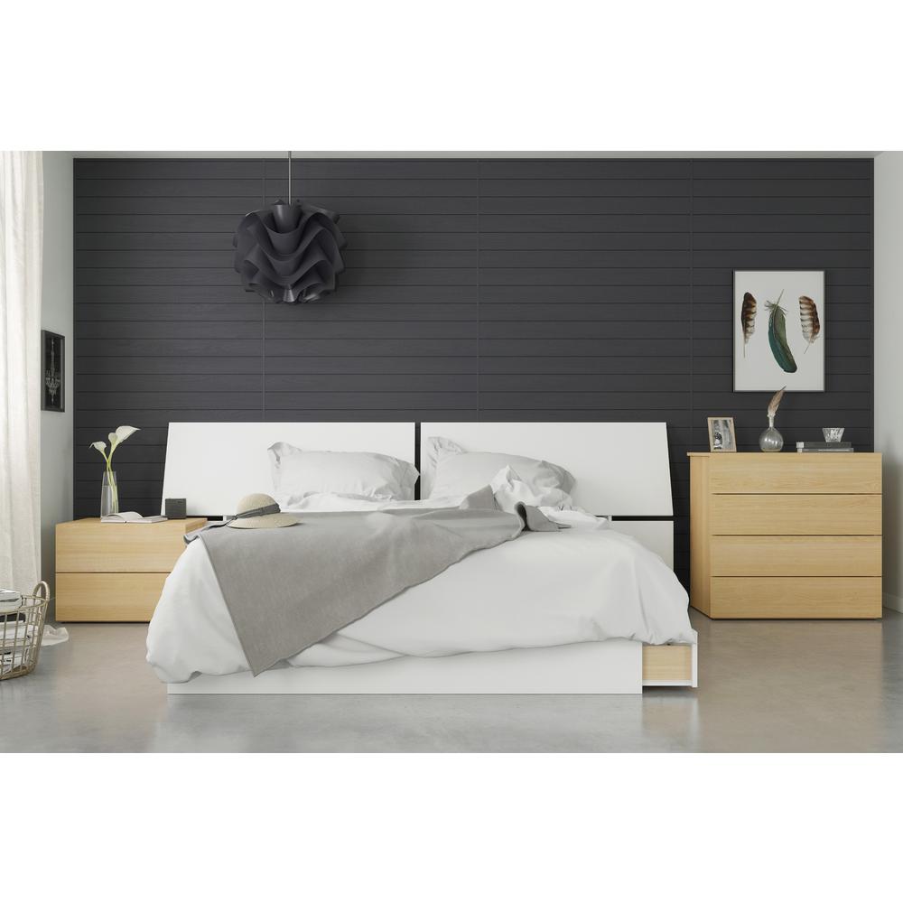 4-Piece Bedroom Set With Bed Frame, Headboard, Nightstand & Dresser, Queen
