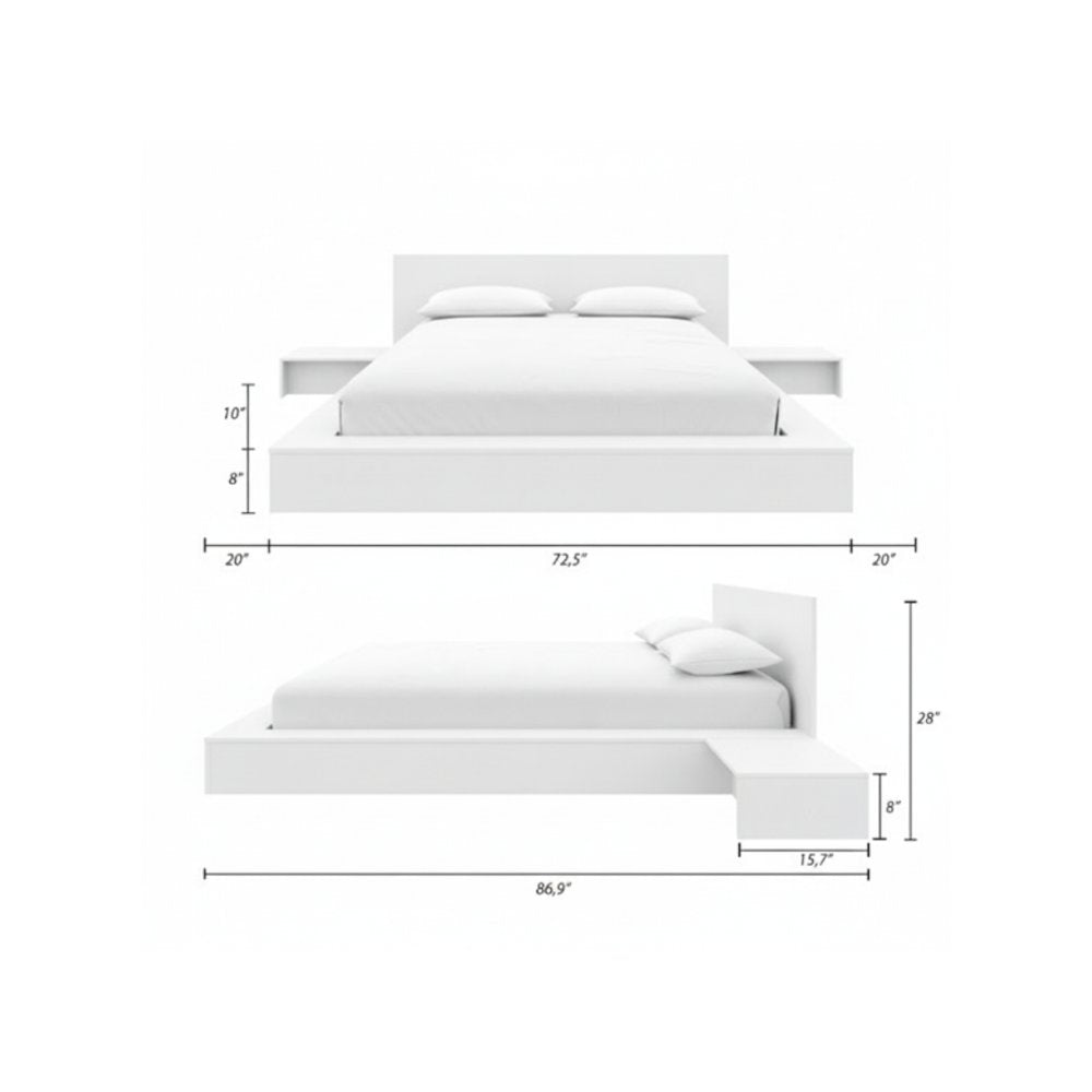 Kanso 4-Piece Low Platform Bedroom set