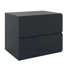 Black Nightstand with 1-Drawer, Folding Door, Modern Design for Bedroom Storage