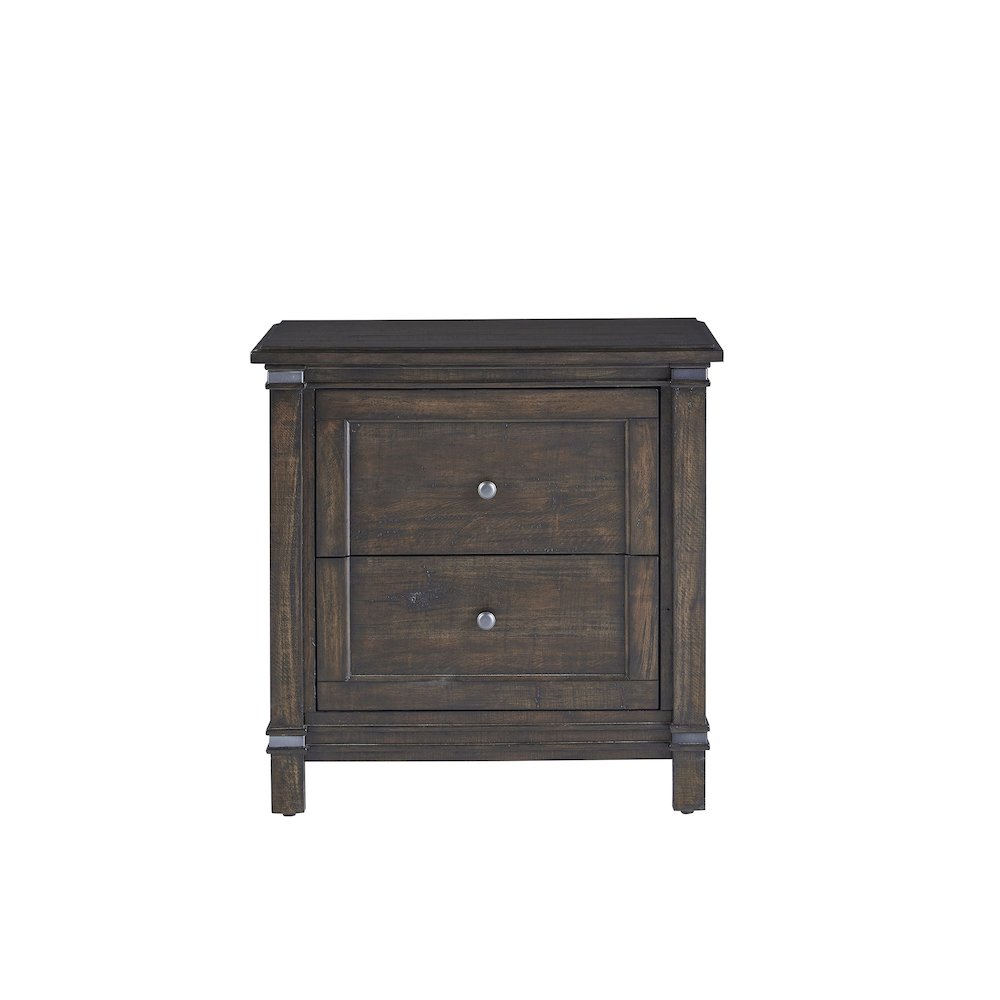 Farmwood 2-Drawer Nightstand - Whiskey Barrell