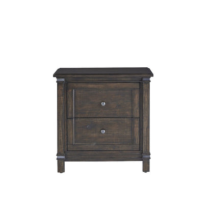 Farmwood 2-Drawer Nightstand - Whiskey Barrell