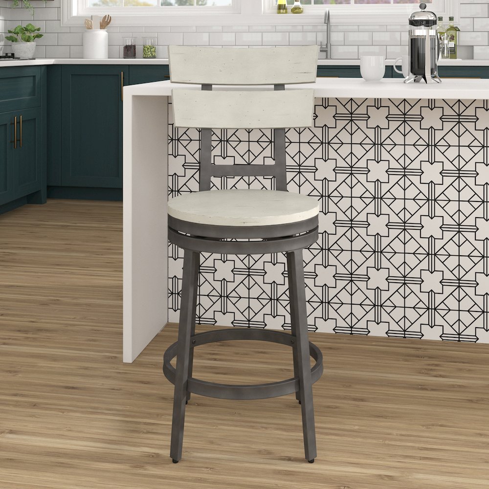Wilson 24" Swivel Stool - Middle Gray