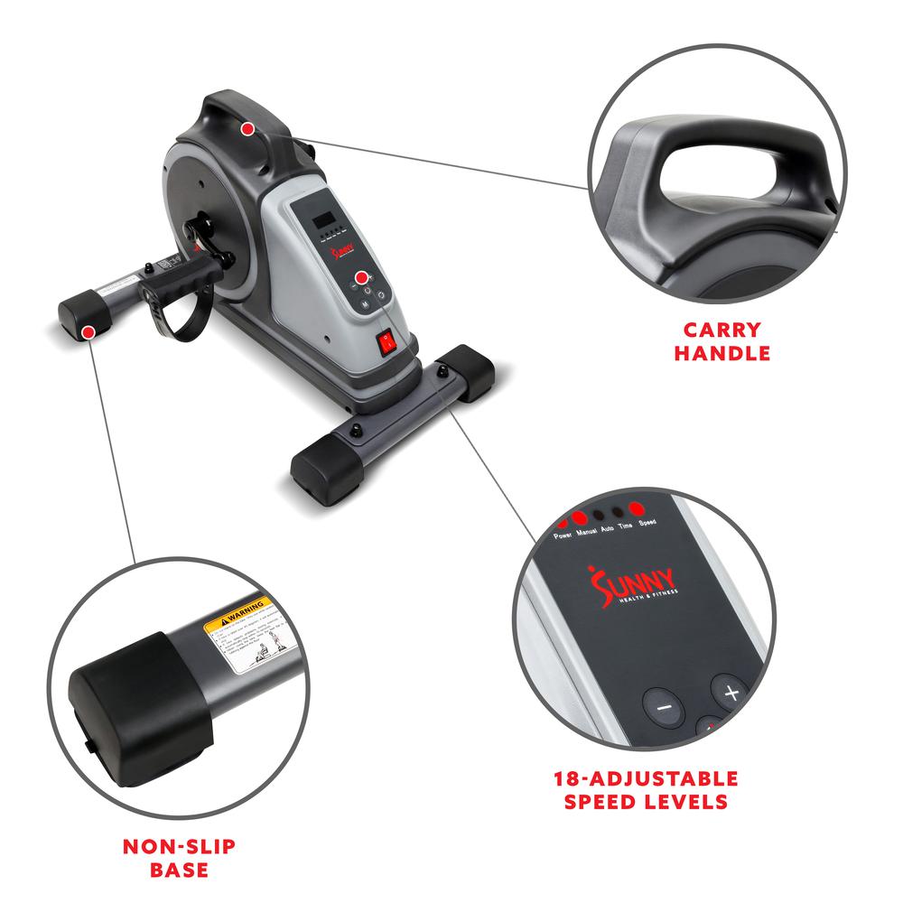 Sunny Health & Fitness Electromagnetic Mini Exercise Bike - SF-B020029