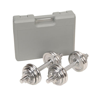 33Lbs Dumbbell Chrome Set