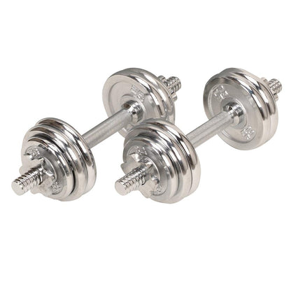 33Lbs Dumbbell Chrome Set