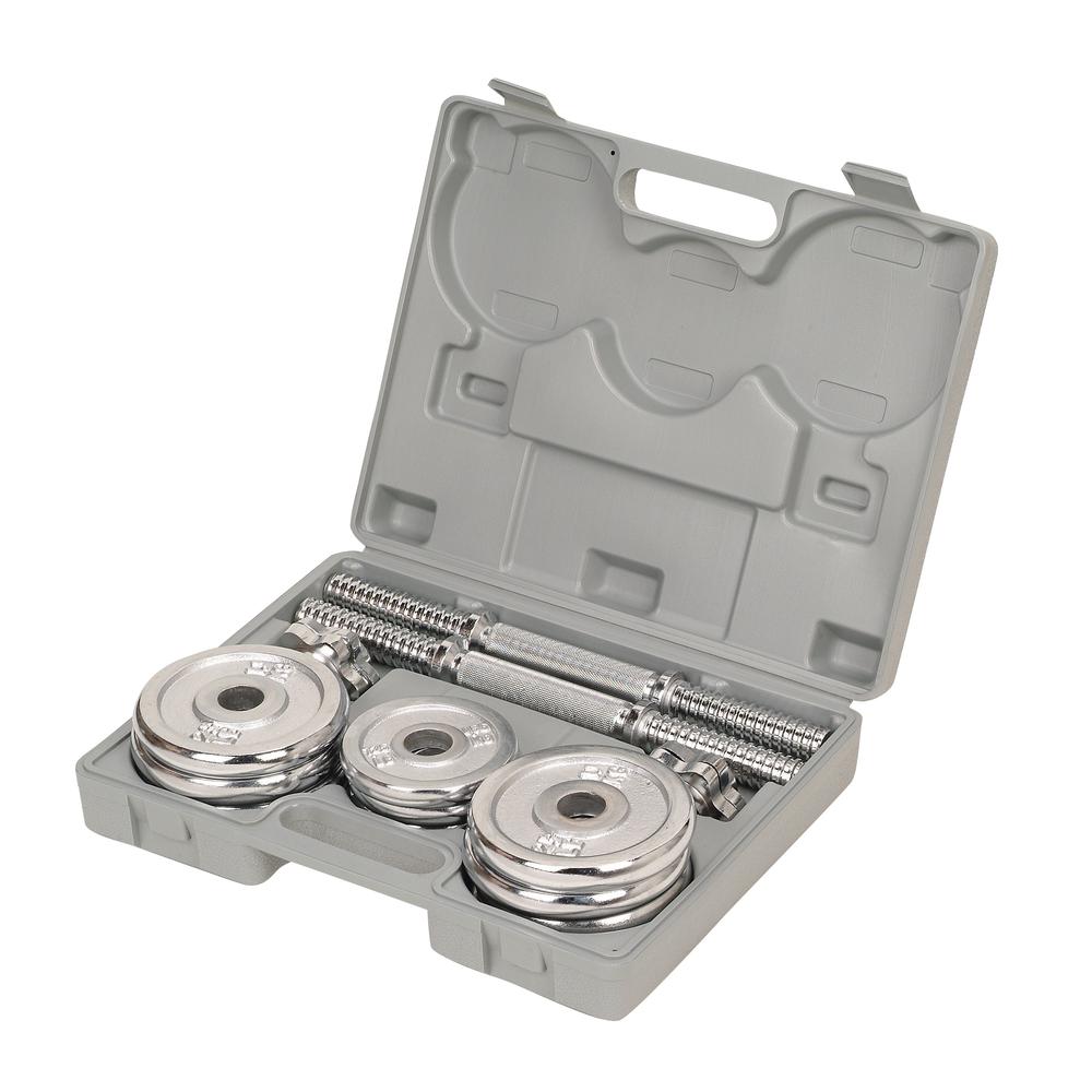 33Lbs Dumbbell Chrome Set