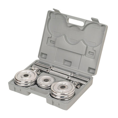 33Lbs Dumbbell Chrome Set