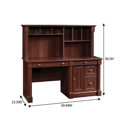 Traditional Cherry Desk with Hutch and Spacious workspace