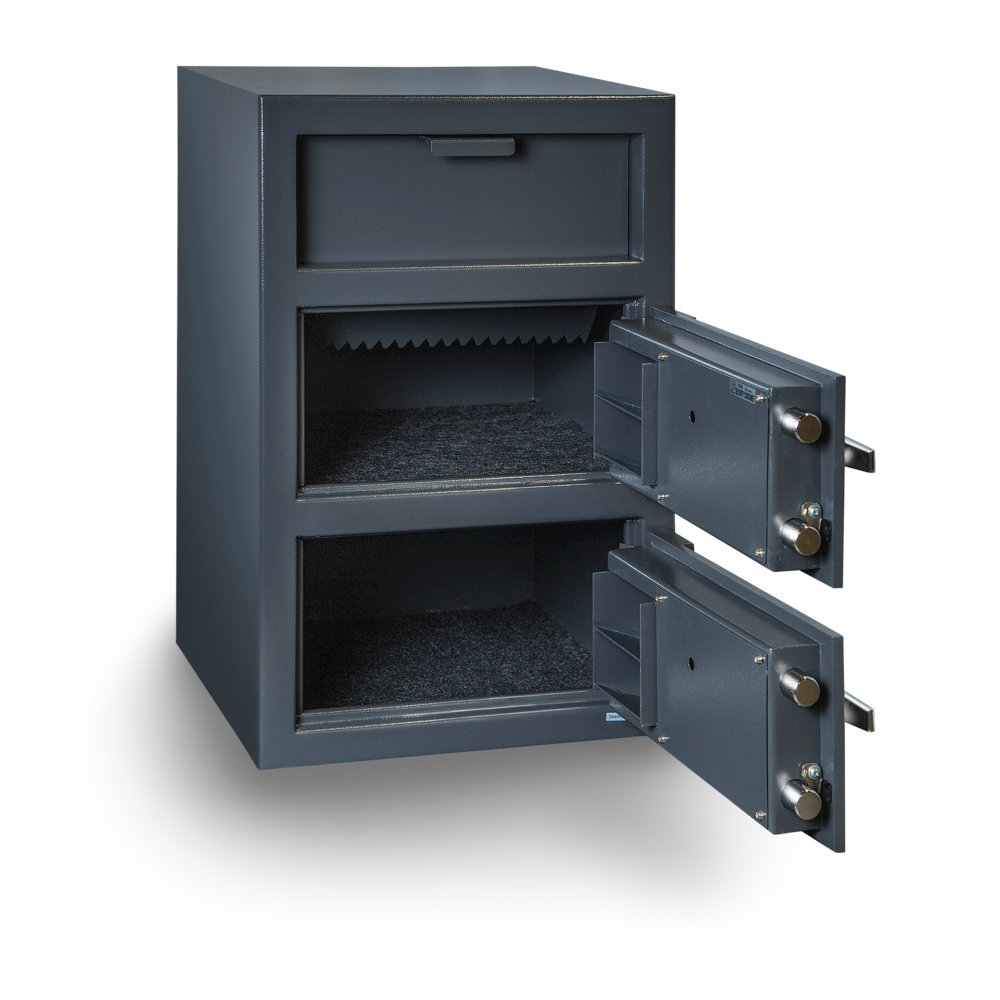 Double Door Depository Safe Gray