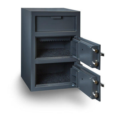 Double Door Depository Safe Gray