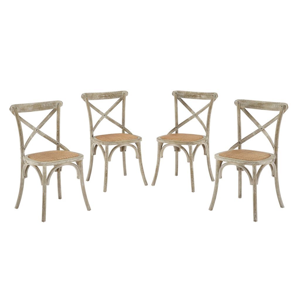 Wooden Dining Side Chairs for Dining Room, Gray, Set of 4