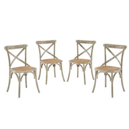 Wooden Dining Side Chairs for Dining Room, Gray, Set of 4
