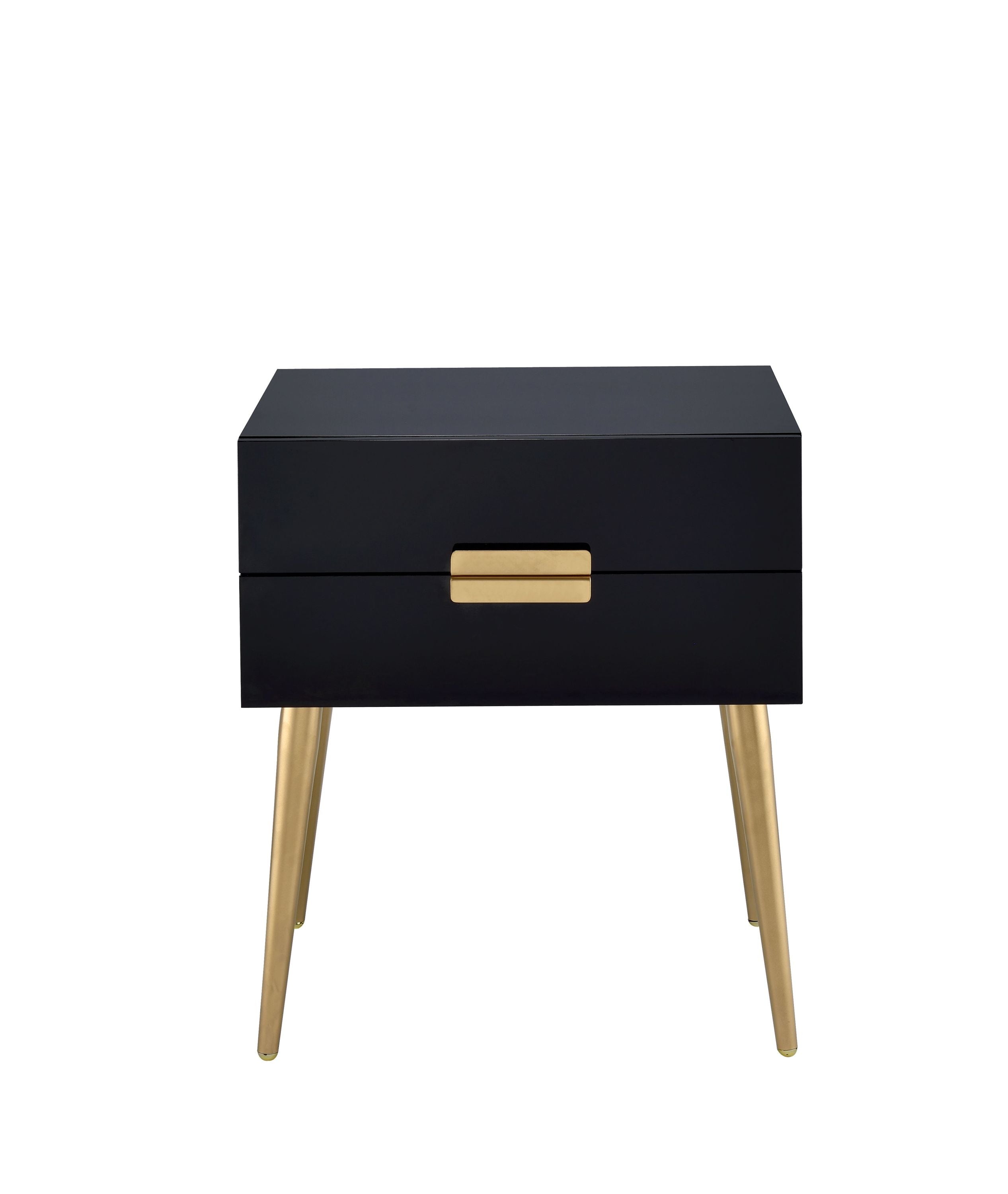 ACME Denvor Night Table in Black & Gold 84495