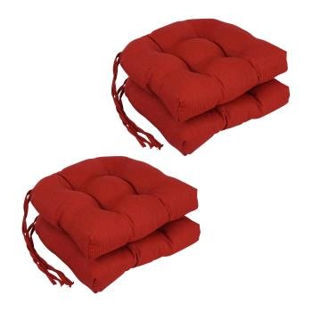 16-inch Premium Olefin Tufted Outdoor Chair Cushions (Set of 4)