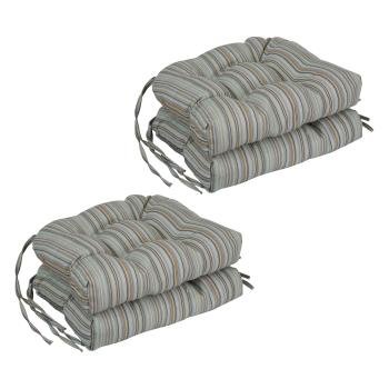 16-inch Premium Olefin Tufted Outdoor Chair Cushions (Set of 4)
