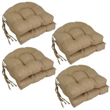 16-inch Premium Olefin Tufted Outdoor Chair Cushions (Set of 8)