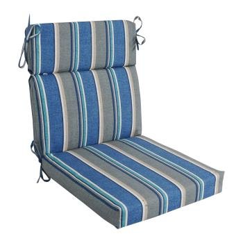20-inch by 42-inch Polyester Patterned Outdoor Seat/ Back Chair Cushion