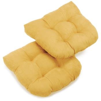 19-inch U-Shaped Microsuede Tufted Dining Chair Cushions (Set of 2)