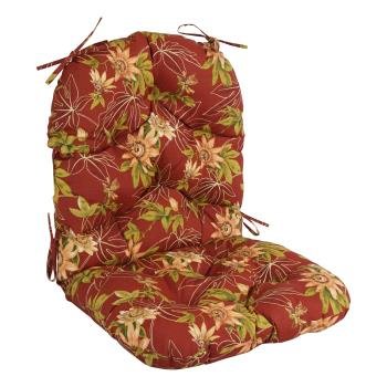 48-inch by 24-inch Patterned Outdoor Spun Polyester Swivel Rocker Cushion