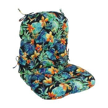 48-inch by 24-inch Patterned Outdoor Spun Polyester Swivel Rocker Cushion