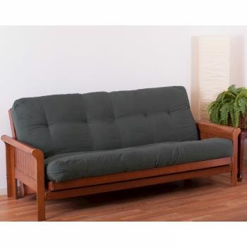 Blazing Needles Renewal 7-inch Twill Queen-size Futon Mattress - Steel Grey