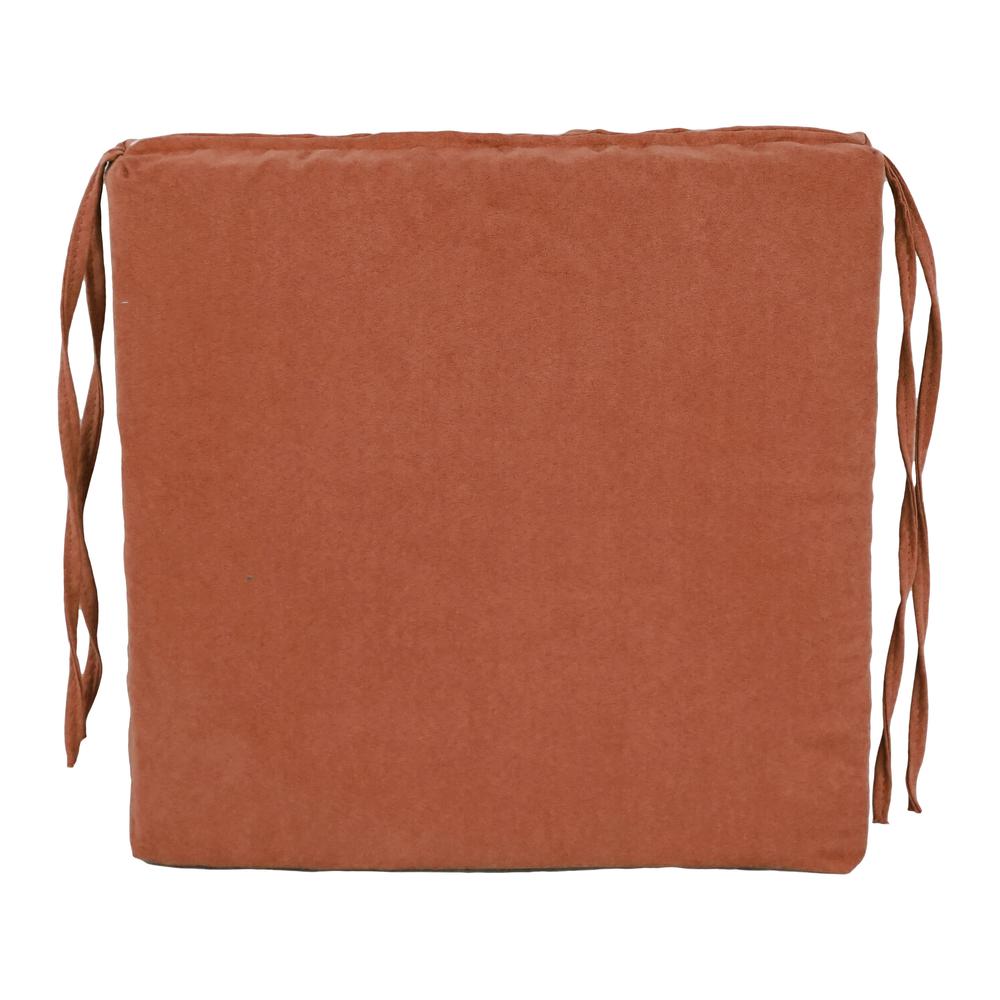 Blazing Needles Indoor 16" x 16" Microsuede Chair Cushion, Spice