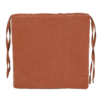 Blazing Needles Indoor 16" x 16" Microsuede Chair Cushion, Spice