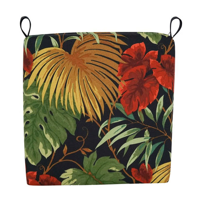 Set of 4 Outdoor Chair Cushions, Tropique Raven