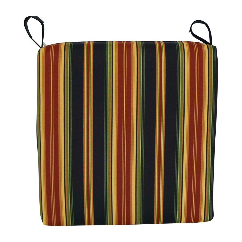Set of 4 Outdoor Chair Cushions, Lyndhurst Raven