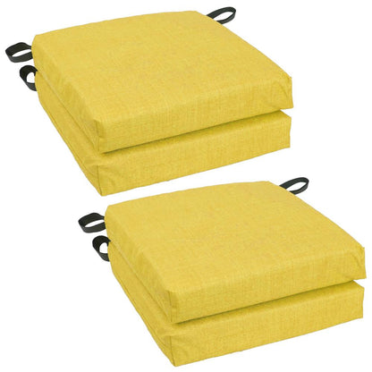 Set of 4 Outdoor Chair Cushions, Lemon