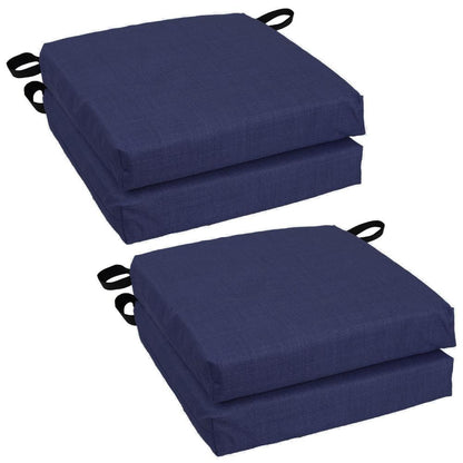 Set of 4 Outdoor Chair Cushions, Azul