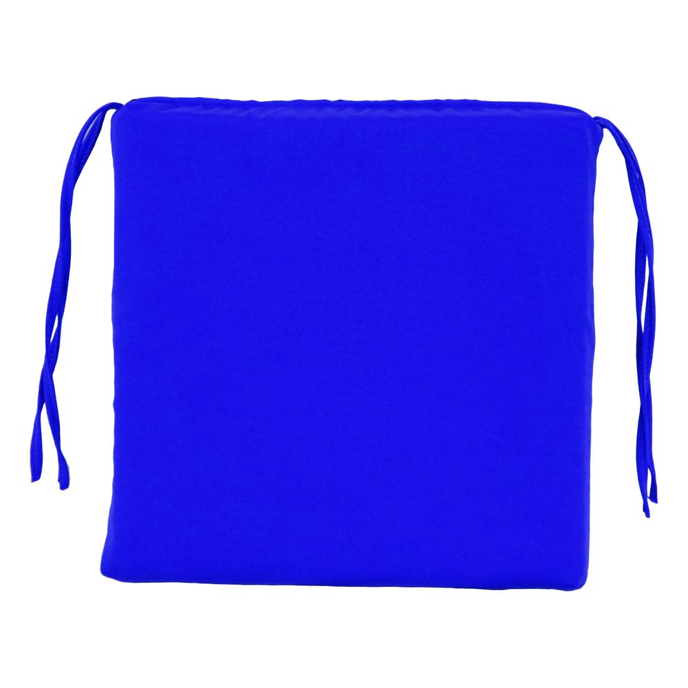 Blazing Needles Set of 4 Indoor Twill Chair Cushions, Royal Blue