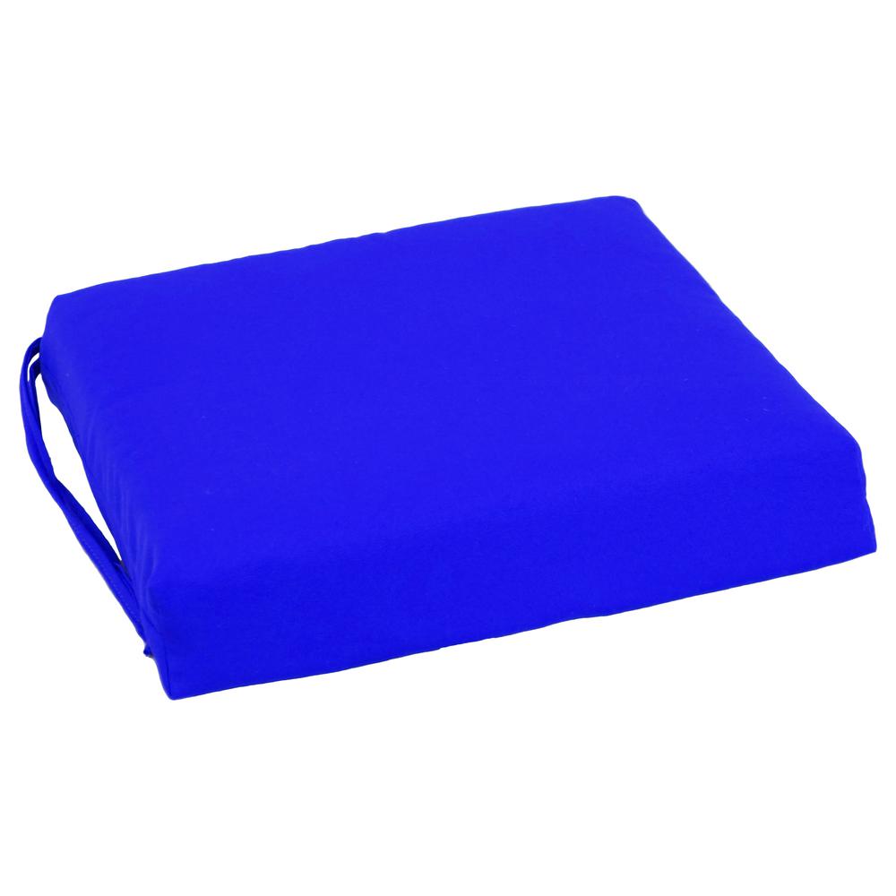 Blazing Needles Set of 4 Indoor Twill Chair Cushions, Royal Blue