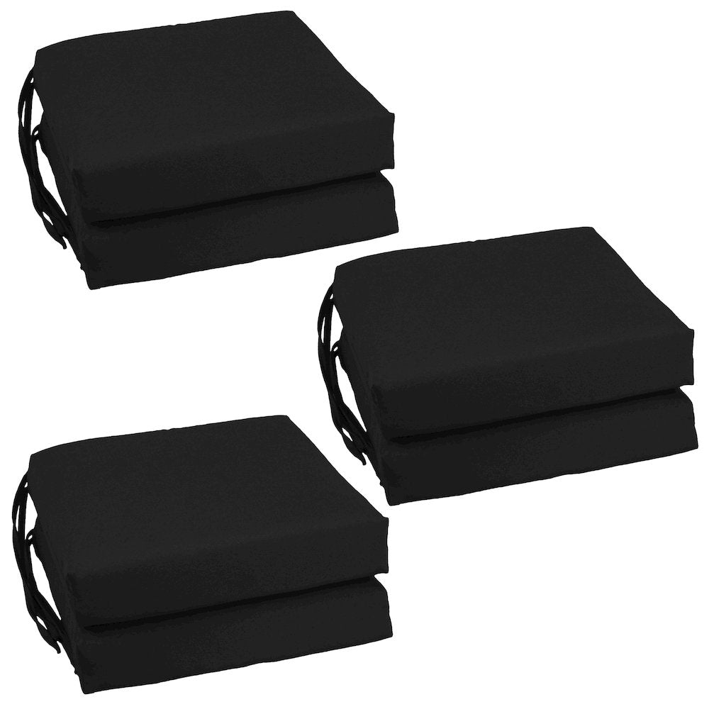 16-inch Twill Indoor Square Chair Cushions (Set of 6)