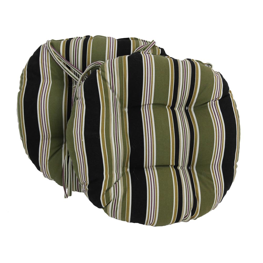 16-inch Outdoor Spun Polyester Tufted Chair Cushion (Set of 2)
