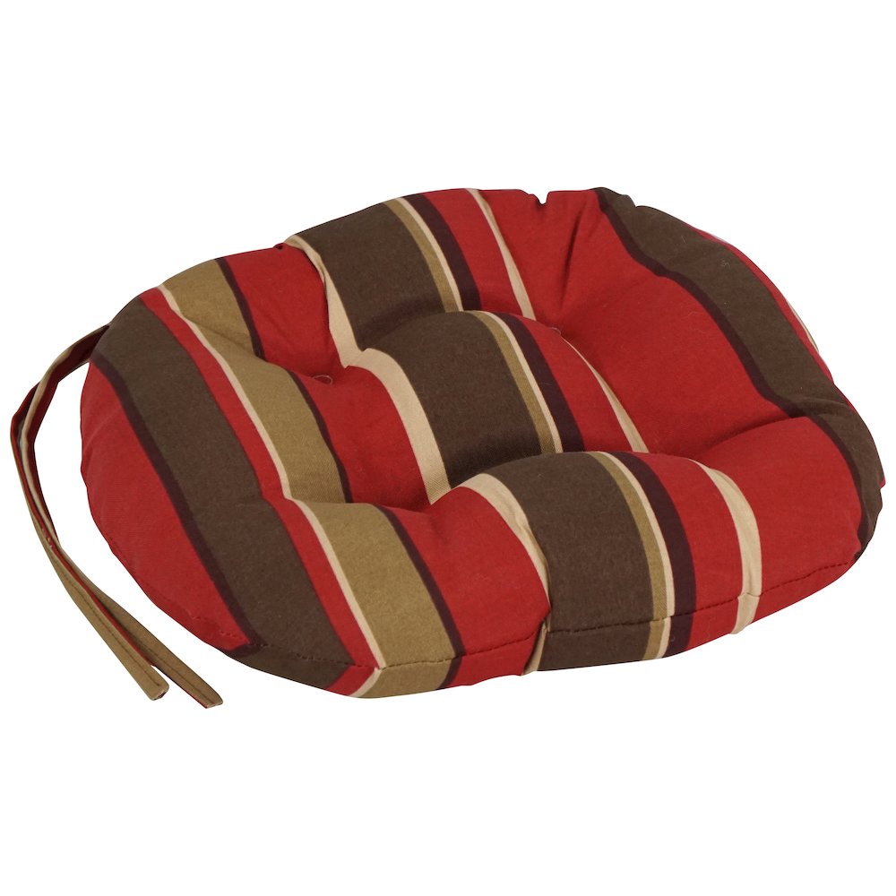 16-inch Spun Polyester Patterned Outdoor Round Tufted Chair Cushions (Set of 4)