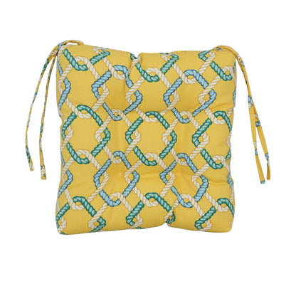 16-inch Spun Polyester Outdoor Square Tufted Chair Cushions (Set of 2)  916X16SQ-T-2CH-OD-105