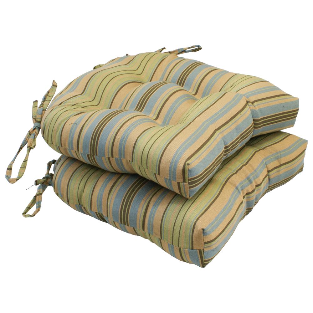 16-inch U-shaped Tufted Chair Cushions (Set of 2)  916X16US-T-2CH-ID-064