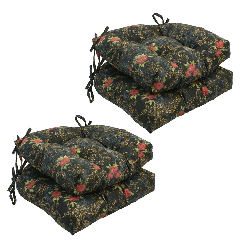16-inch U-shaped Tufted Chair Cushions (Set of 4) 916X16US-T-4CH-ID-019