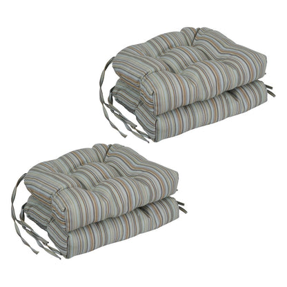 16-inch Premium Olefin Tufted Outdoor Chair Cushions (Set of 4)