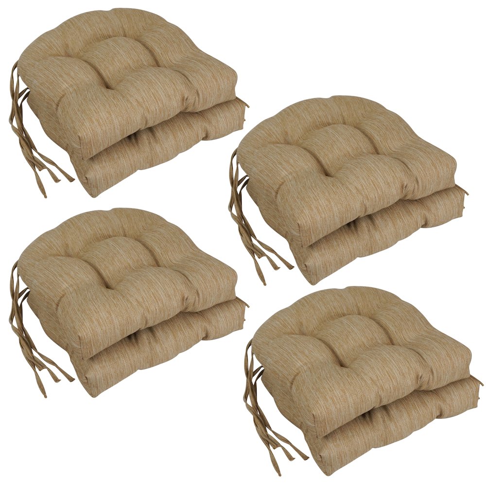 16-inch Premium Olefin Tufted Outdoor Chair Cushions (Set of 8)